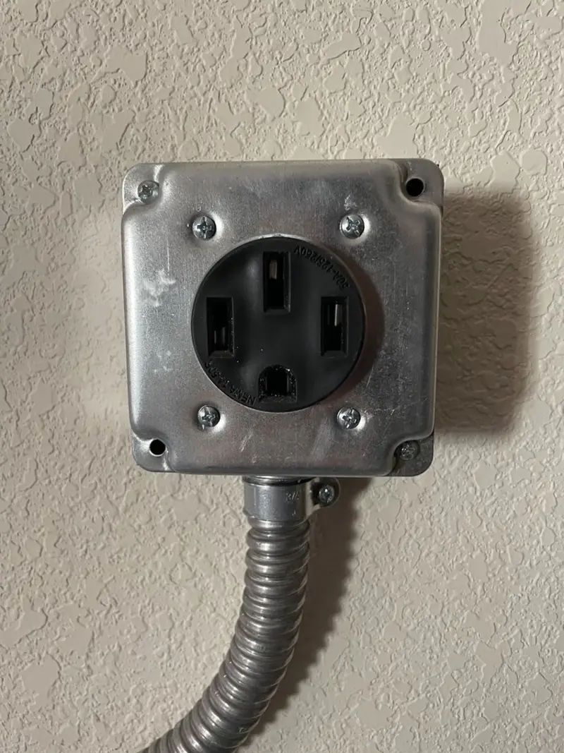 NEMA 14-50 outlet installed for Smart Home Electrical in St. Gabriel